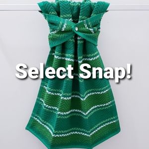 🔥BOGO50%🔥"Green Chevron" Hanging Snap-on HAND Towel *Select your snap